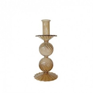 CANDELABRO GRIS 21,5 x 9 CM