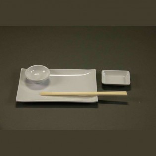 BOWL RECTANGULAR SUSHI BLANCO - 9,5 x 7 cm