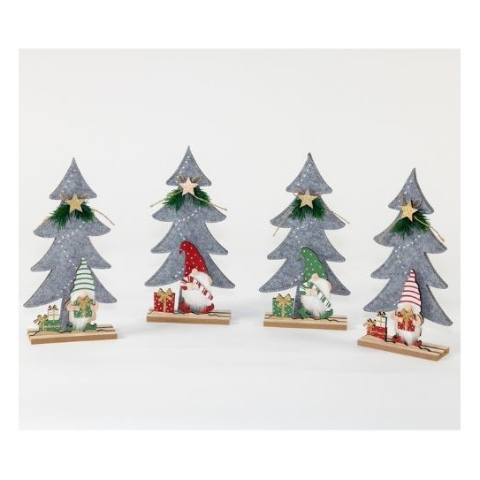 ARBOL C/ SANTA 2 DISEÑOS 2 COL. - 15 x 4 x 29,5 CM