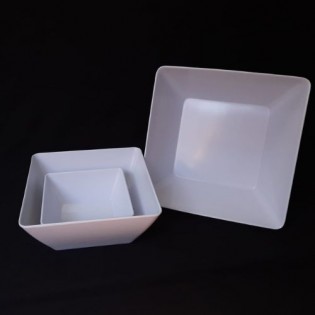 ENSALADERA CUADRADA BLANCA 20 x 8,7 CM