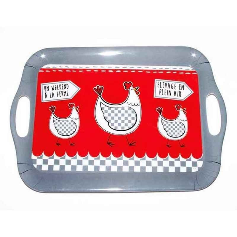 BANDEJA CHICKEN 3 DISEÑOS - 41 x 29 cm