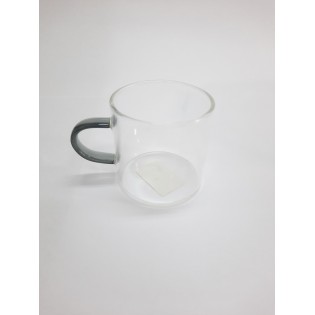 TAZA DE VIDRIO CON ASA VERDE 100 ML