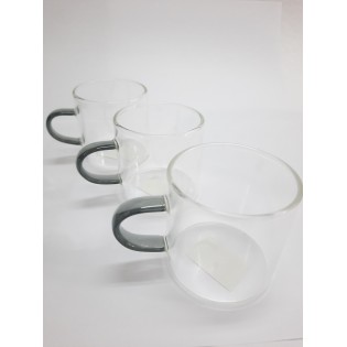 TAZA DE VIDRIO CON ASA VERDE 100 ML 2