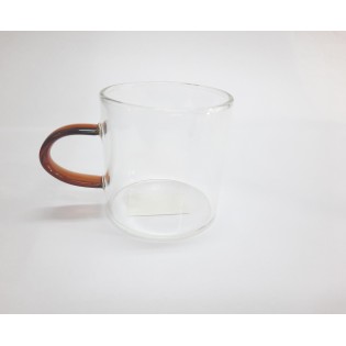 TAZA DE VIDRIO CON ASA CARAMEL 100ML