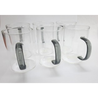 TAZA DE VIDRIO GRANDE CON ASA VERDE 300ML 2