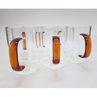 TAZA DE VIDRIO GRANDE CON ASA CARAMEL  300ML 2