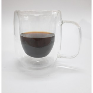 TAZA ALTA DOBLE  VIDRIO 250ML