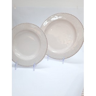 PLATO PLAYO CREMA CUADRILLE, Ø  27CM 2
