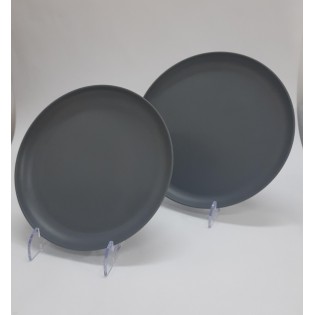 PLATO POSTRE GRIS MATE 20 X 1,5CM 2