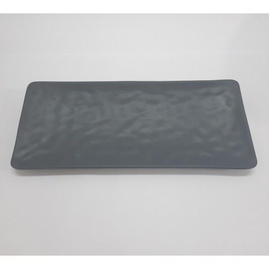 PLATO RECT. GRIS MATE 28,5 X 11,9X 2,4CM