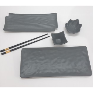 PLATO RECT. GRIS MATE 28,5 X 11,9X 2,4CM 2