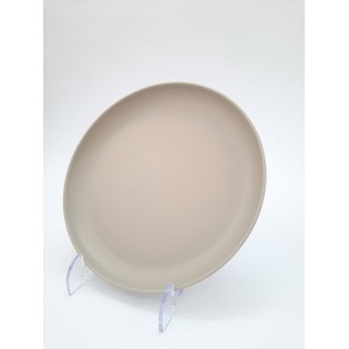 PLATO POSTRE BEIGE  MATE 20 X 1,5CM