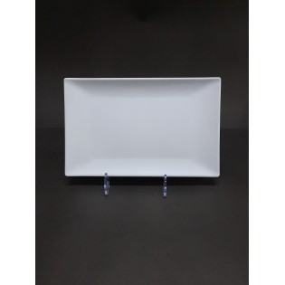 PLATO RECT. BLANCO MATE 25 X 16 CM