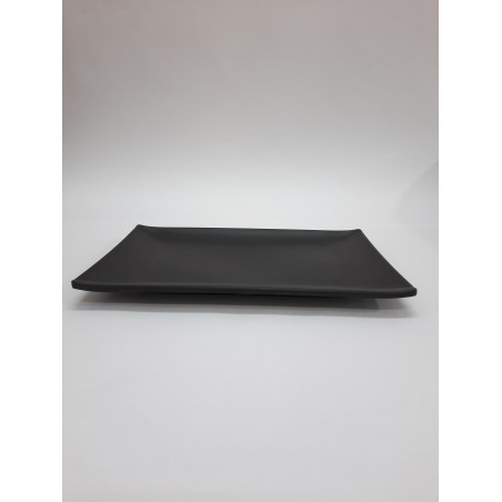 PLATO RECT.  NEGRO MATE 25 X 16 CM