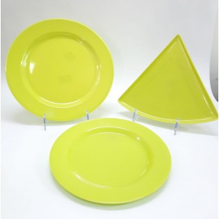 PLATO PIZZA VERDE LISO  - 22 cm 2