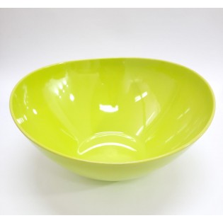 ENSALADERA IRREGULAR VERDE LISO - 25 x 11 cm