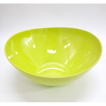 ENSALADERA IRREGULAR VERDE LISO - 25 x 11 cm