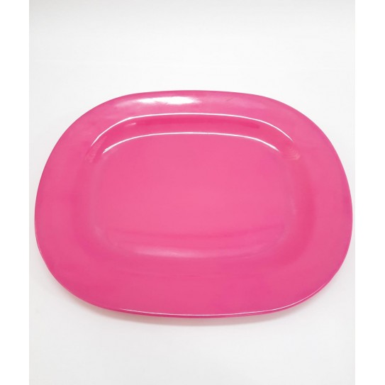 FUENTE RECTANGULAR FUCSIA LISO- 30 x 25 cm