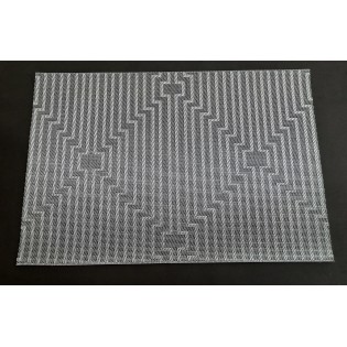 INDIV. RECTANG. 45 X 30 CM - ROMBO GRIS X 4 PCS