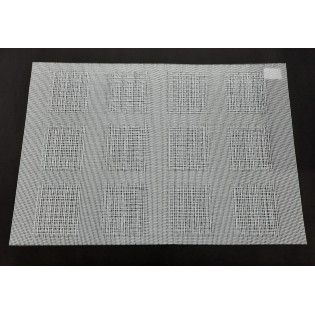 INDIV. RECTANG. 45 X 30 CM - CUADROS GRIS  4 PCS