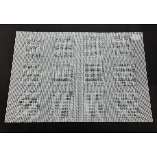 INDIV. RECTANG. 45 X 30 CM - CUADROS GRIS  4 PCS
