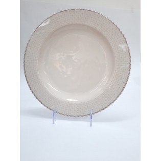 PLATO PLAYO CREMA CUADRILLE, Ø  27CM