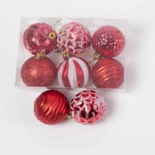BOLAS RED X 6 CAJA PVC SURTIDAS. 6 CM