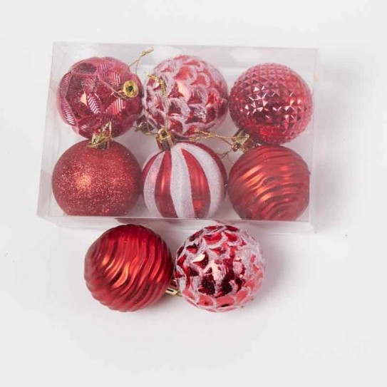 BOLAS RED X 6 CAJA PVC SURTIDAS. 6 CM