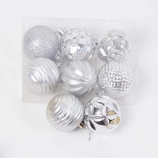 BOLAS PLAT. X 6 CAJA PVC SURTIDAS. 6 CM