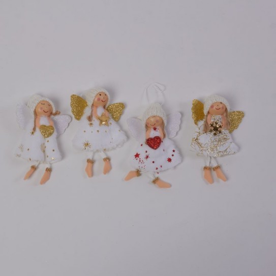 ANGEL CON GORRO. 4 SURTIDOS. 15 X 8 CM
