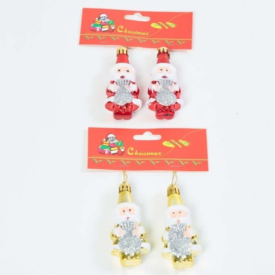 BLISTER 3 SANTAS 2 COLORES. 8,5 X 4 X 2 CM