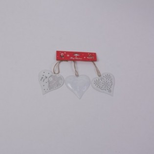 BLISTER 3 CORAZON. METAL COBRE. 8,5 X 8 CM