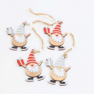 BL. 2 PAPA NOEL MAD. 4 DISEÑOS. 11 X 6,5 CM