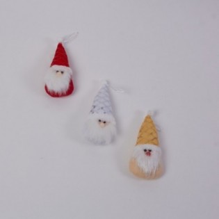 COLGANTE PAPA NOEL GORRO ROMBO 9 X 15 CM