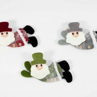 COLGANTE NAVIDAD FELPA. 20 X 11 CM. 3 DIS