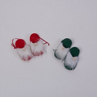 COLGANTE PANTUFLA GNOMO 2 COLORES, DE 12 X 6 X 5