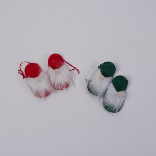 COLGANTE PANTUFLA GNOMO 2 COLORES, DE 12 X 6 X 5