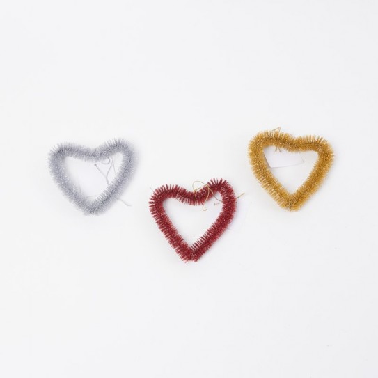 COLGANTE CORAZON. 3 COLORES. 12 CM