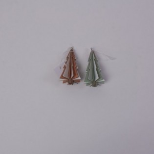 COLGANTE PINO MAD. 12 CARAS. BICOLOR. 2 COL. 12 X 6 CM