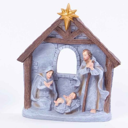 PESEBRE POLI GRIS 16 X 17,5 X 4 CM