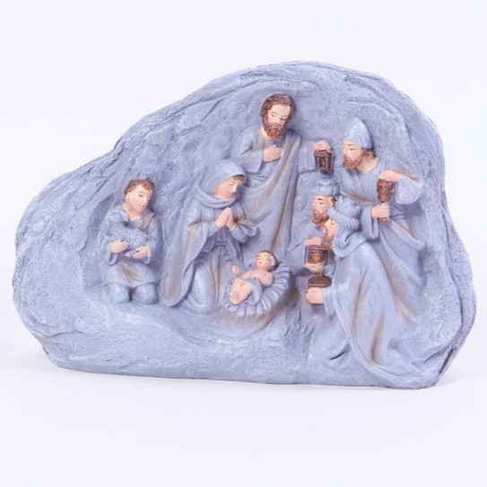 PESEBRE PIEDRA POLI. GRIS 20 X 13,5 X 6 4 CM