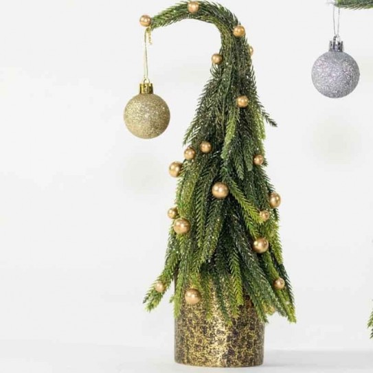 ARBOL DE NAVIDAD ORO. 15 X 15 X 30 CM.