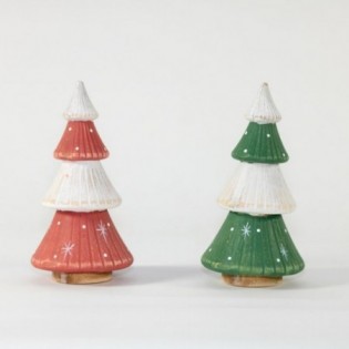 ARBOL MADERA BICOLOR. 30 X 15 X 15 CM.