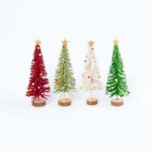 ARBOL TIRAS FELPA CON BOLI. 4 COLORES. 30,5 X 11,5 CM