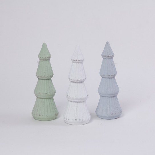 ARBOL MADERA 4 PISOS. 3 COLORES- DE 8 X 22 CM