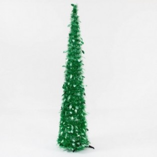 ARBOL 40 X 180 CM. PLEGABLE VERDE C/ HOJAS VERDES.