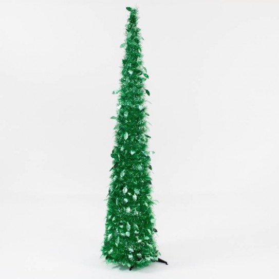 ARBOL 40 X 180 CM. PLEGABLE VERDE C/ HOJAS VERDES.