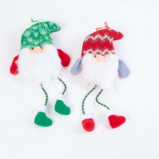 PAPA NOEL PATAS LARGAS BOLITAS. 4 COLORES. 13,5 X 24 CM