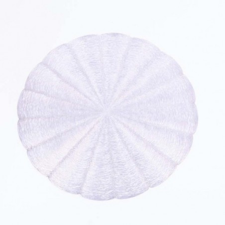 INDIVIDUAL BORDE ONDEADO. PLATEADO X 4. 38 CM.