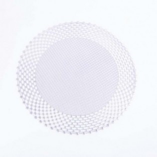INDIVIDUAL BORDE CALADO. PLATEADO X 4. 38 CM.